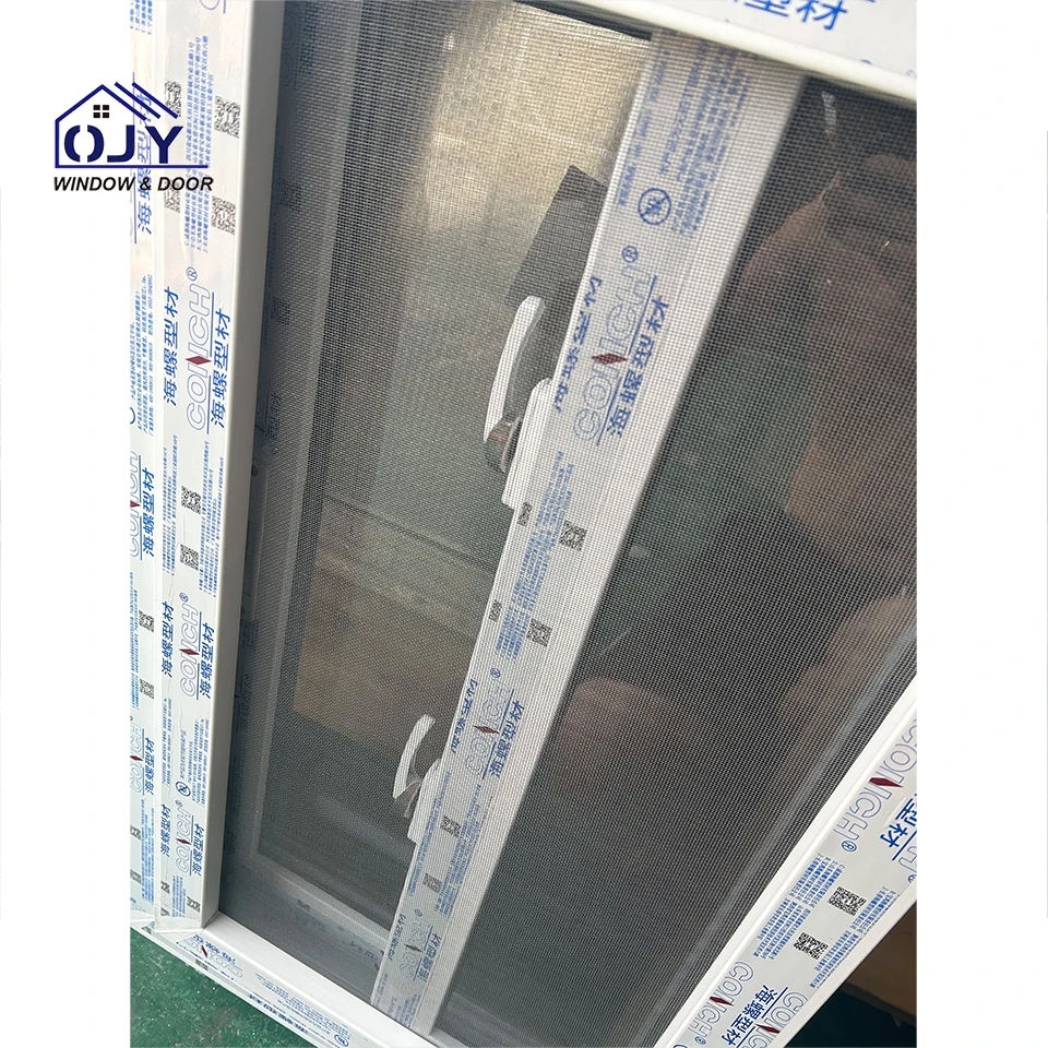 Factory New High Security sliding window Small Size Horizontal Plastic window Double Glazing Pvc windows
