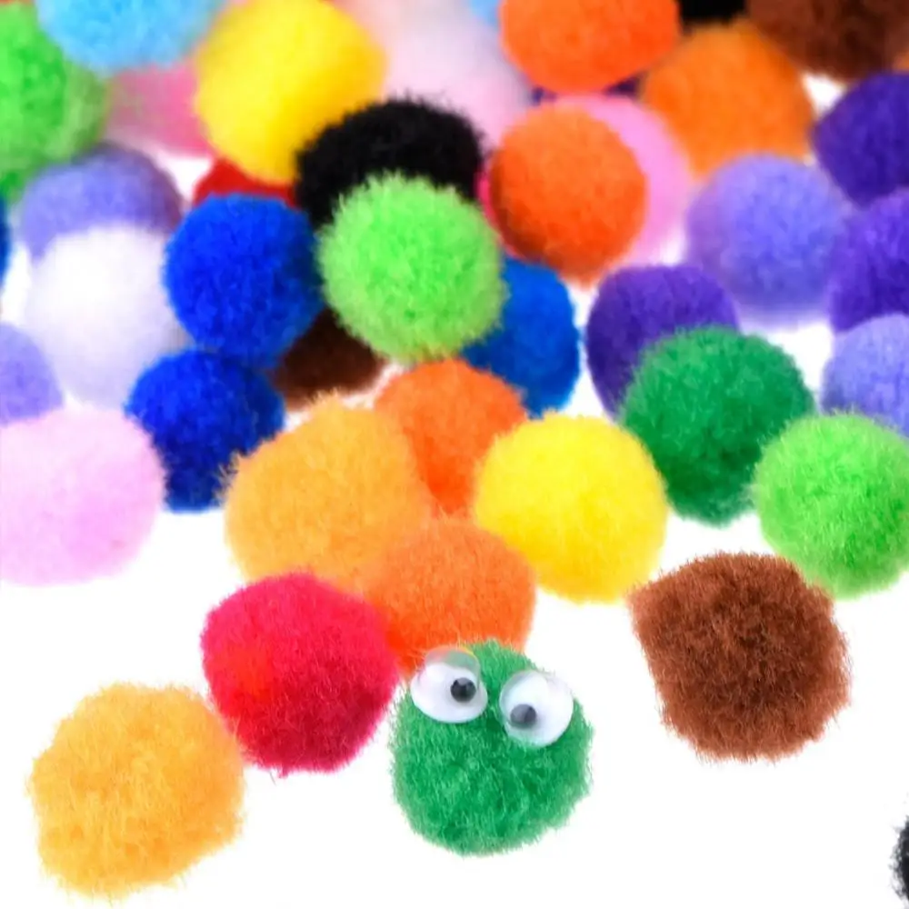 wholesale 500 Pieces 1 Inch Pompon Ball Assorted Color Pompoms Soft Toy Balls for Hobby Supplies and Creative Craft DIY Material