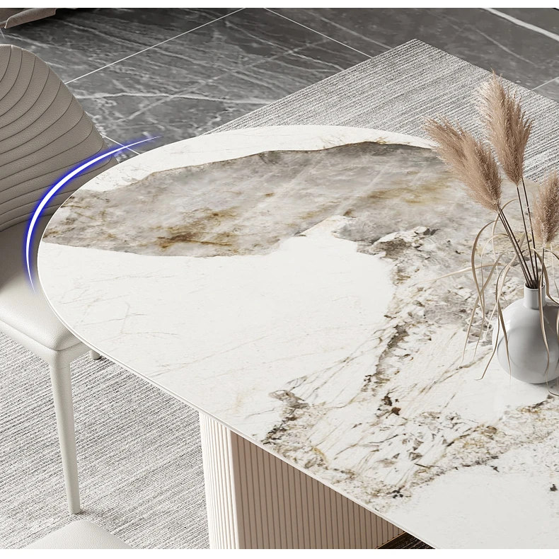 Лидер продаж 2021 обеденный стол мраморные столы и стулья обеденные Мраморная мебель для столовой