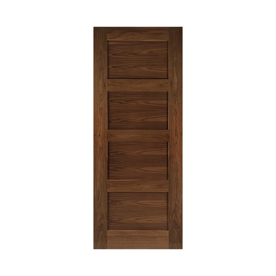 Modern Wood Door Design Nature Veneer Solid Wood Door Bedroom Interior Walnut Wooden Door