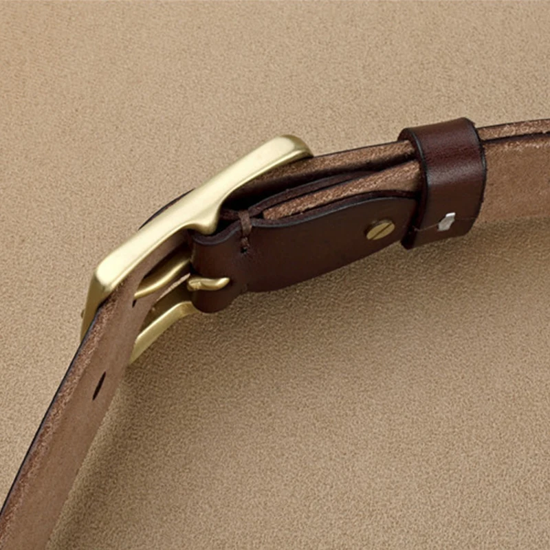 Free Engraving Luxury Branded Blank Belt Buckle Mens Designer 100% Genuine Leather Vintage Business Belts