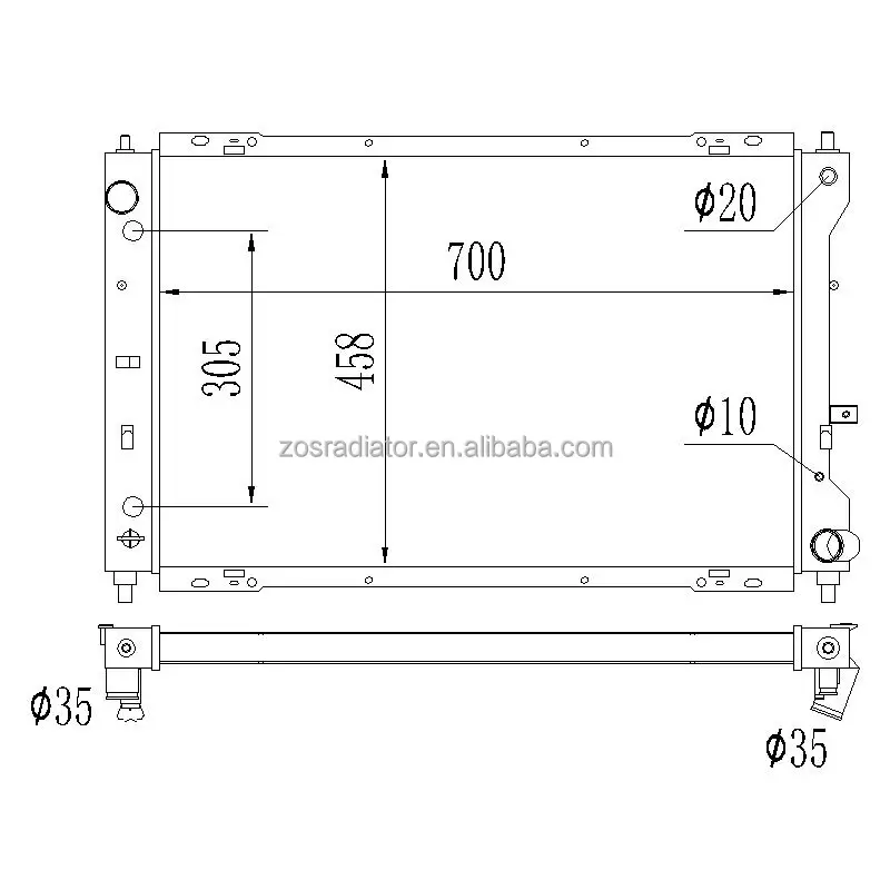 Performance  Radiator For Ford Escape / Mazda Tribute / Mercury Mariner L4 2.0L 2.3L 2001-2008