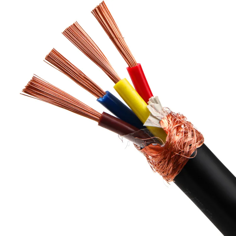 Factory Direct Sales Premium 2 3 4 5 6 8-Core PVC Shielded Electrical Cable Stranded Copper Wire 450/750V