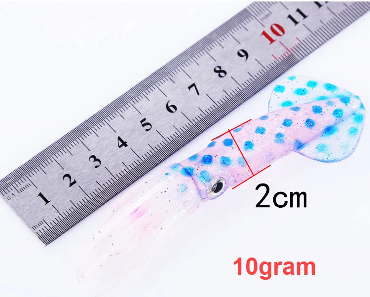 Hot sell Soft octopus lure Luminous Soft body Swimbait Rubber Squid Lure Soft Plastic Lure