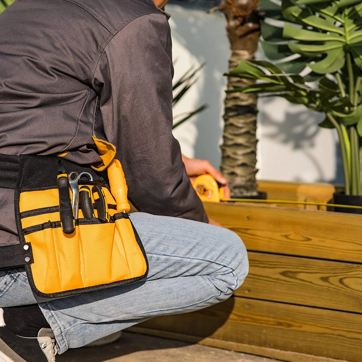 BSCI factory custom logo Heavy Duty adjustable waist Electricians Carpenters Plumbers Construction Tool Belt