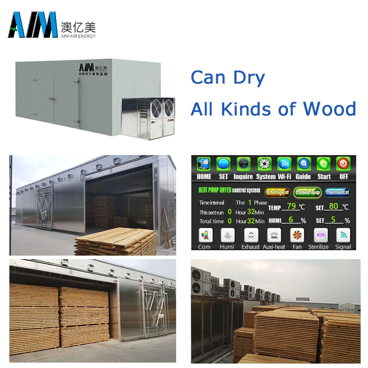 AIM Drying Equipment Hot Air Source Heat Pump Dryer Machine For Konjac Fruit Yellow Pear Wood Vegetable Meat Fish