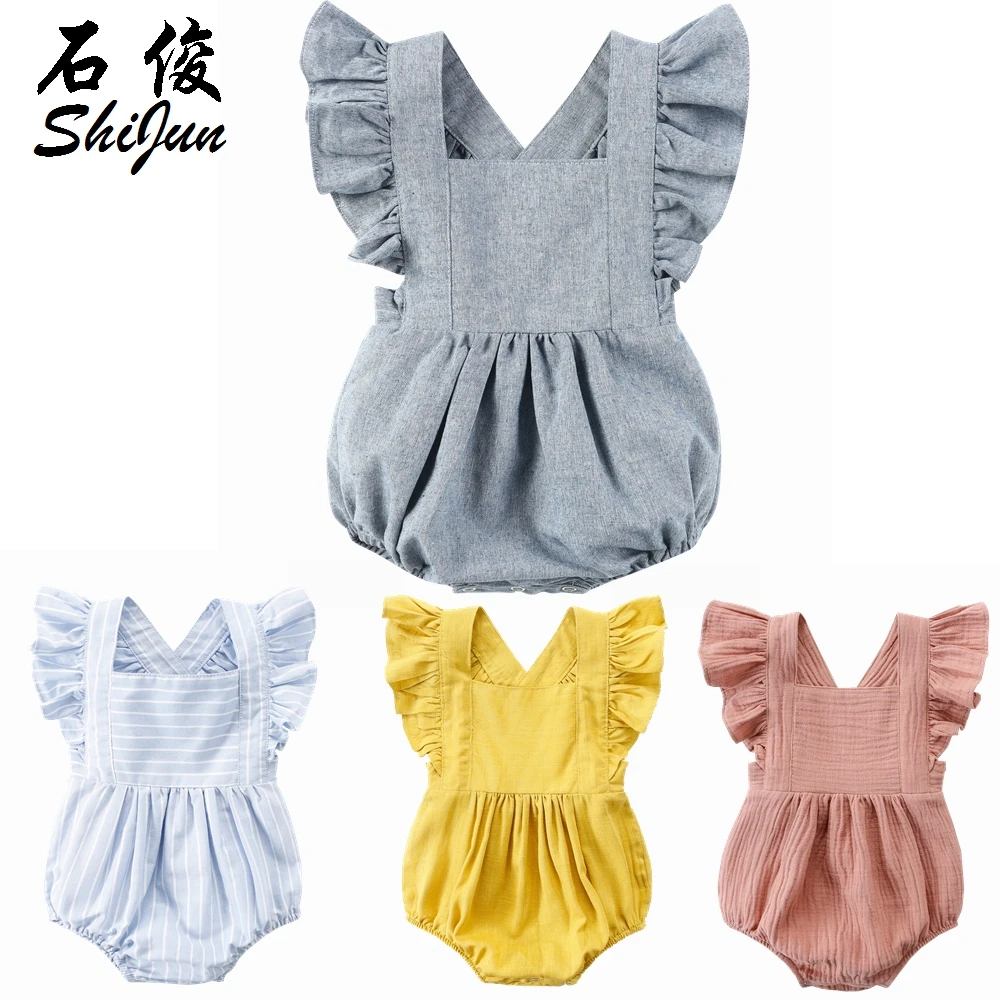 Льняной Органический Детский комбинезон Shijun