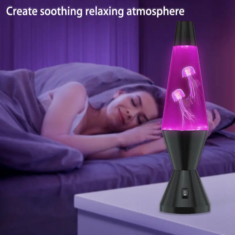 Wholesale Battery USB Operated Aquarium Jelly Fish Jellyfish LED Lava Lamp Night Light
