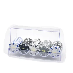 100 шт., покерные чипы для казино «Техасский Холдем» с акриловым корпусом, наборы покерных чипов 11,5 г ABS