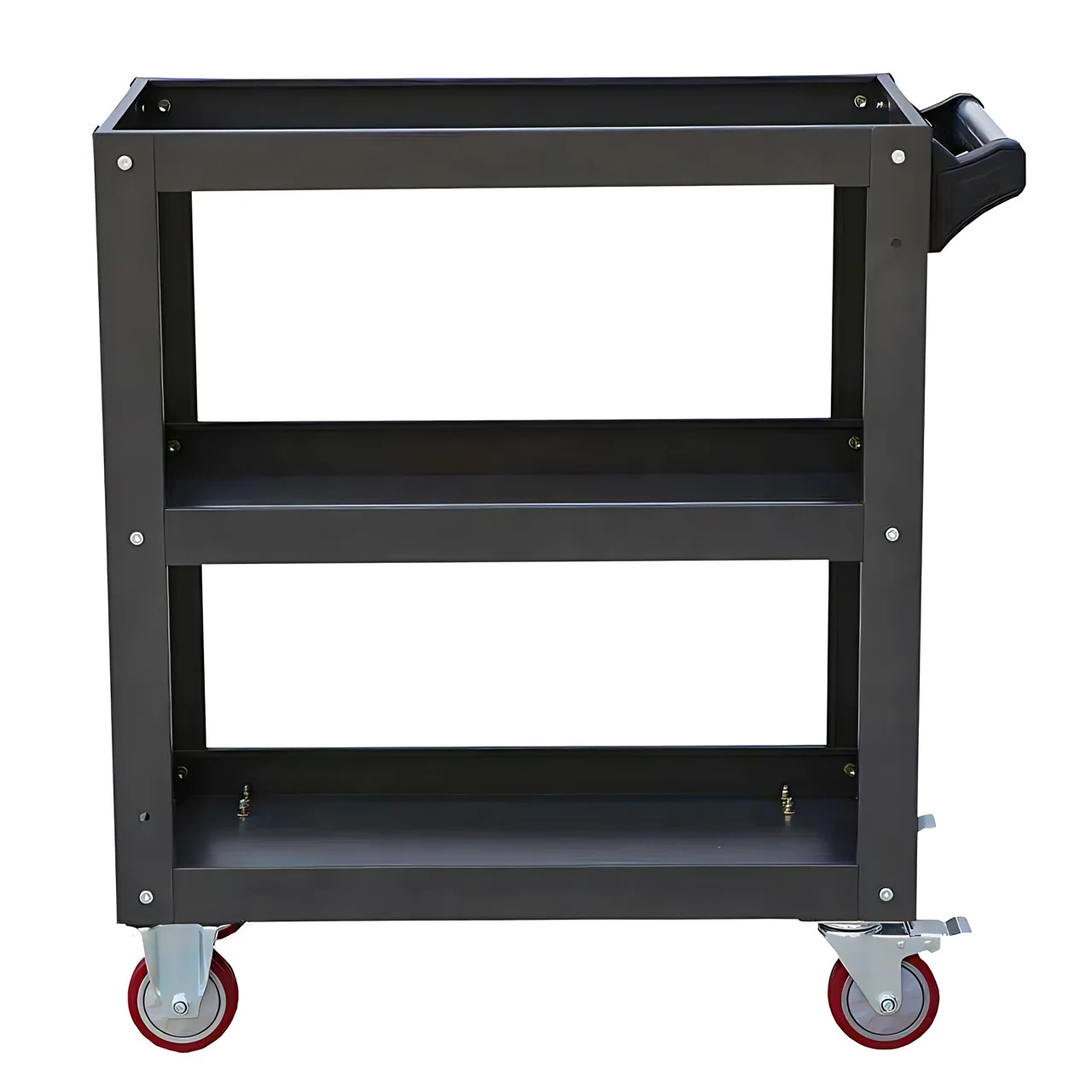 Heavy Duty 4 Wheels 3-Tier Service Mobile Industrial Utility Tool Wagon Cart Service Garden Rolling Work Cart Storage Trolley