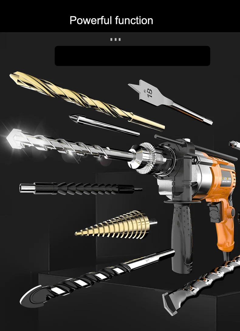 High-Power 92PCs Tool Kit Impact Drill Electric Screwdriver Glue Gun Includes Combination Sander Scraper Hard Case OEM Supported