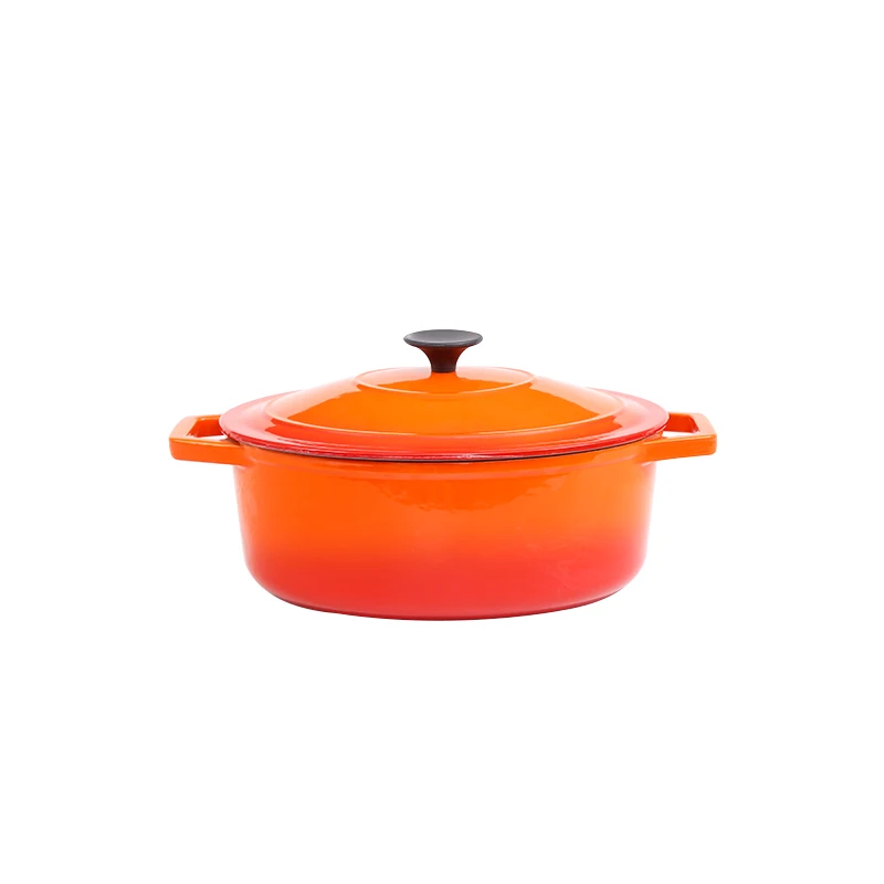Wholesale High Quality Custom Logo Dutch Oven Non-Stick Cookware Casserole Russian Cast Iron Enamel Soup Pots