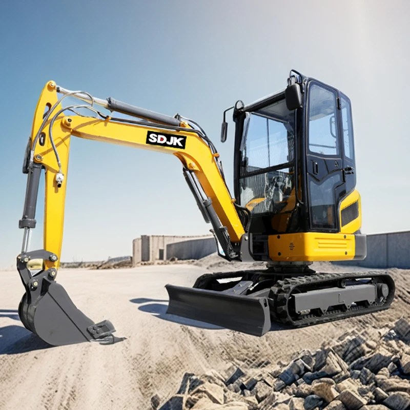 SDJK Mini Excavator with EPA EURO 5 Kubota Engine 3.5 Ton Small Digger Excavator Machine for Home Use Free Shipping