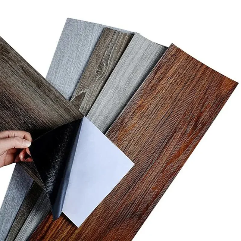 Eco-Friendly Materials Self Adhesive Tiles Wood Grain Floor Stickers LVT Luxury Vinyl Tile PVC Sheet Flooring