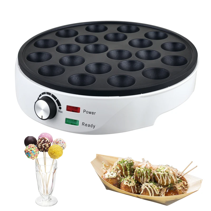 22 holes pop cake maker 12 inch takoyaki maker electric baking pan for waffle balls with temperature control