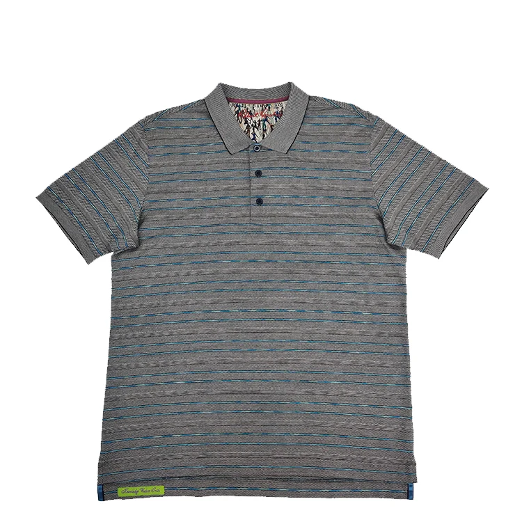 New Short Sleeve Polo Shirt Space Dye Men Polo Shirt Chinese for Mercerized Cotton Free OEM Adults Golf T-shirt Knitted Support