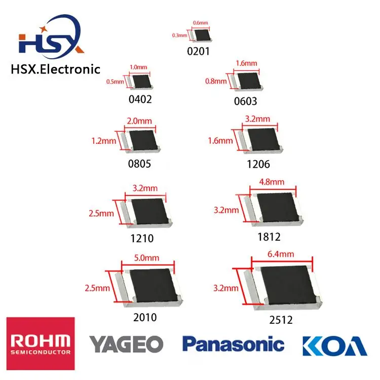 0805(2012) 5% 100K 110K 120K 130K 150K varistor fan breaking force sensor force sensor led marker lights ceramic chip resistor