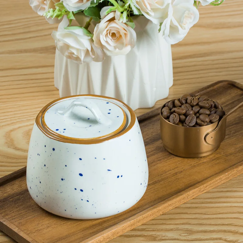 10 oz Milk Sauces Cream Jug and 9 oz Salt Spices Sugar Holder Container Jar with Lid, Ceramic Cream Pitcher and Sugar Bowl Set