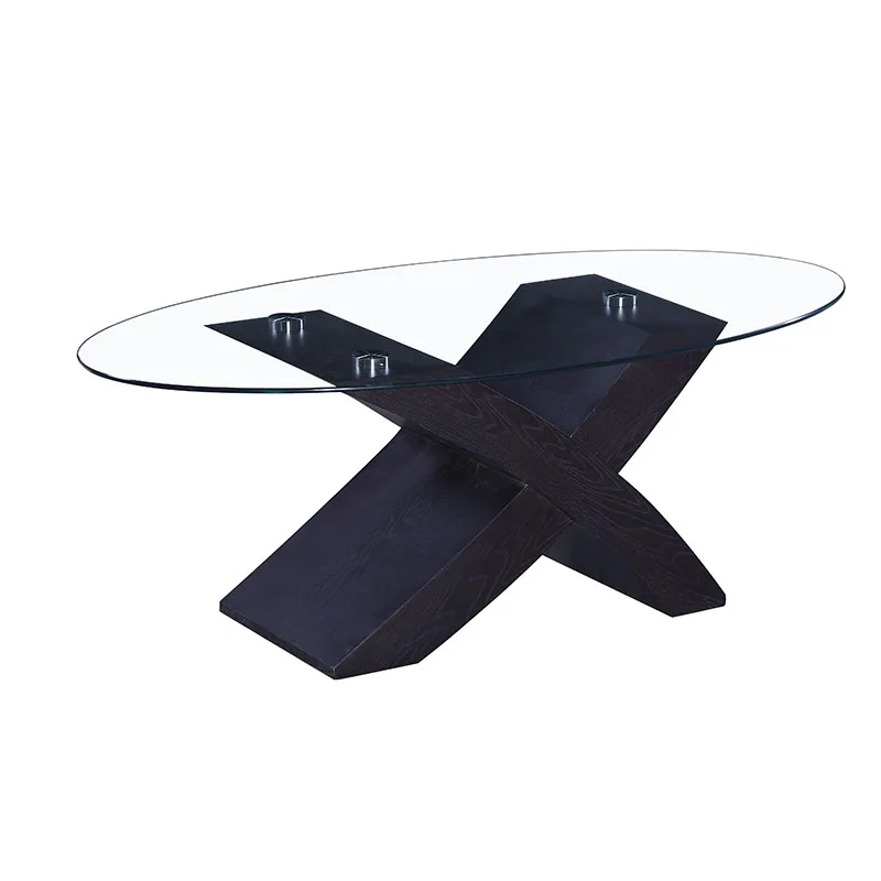 Coffee table wooden living room center glass tea table table coffee with factory price