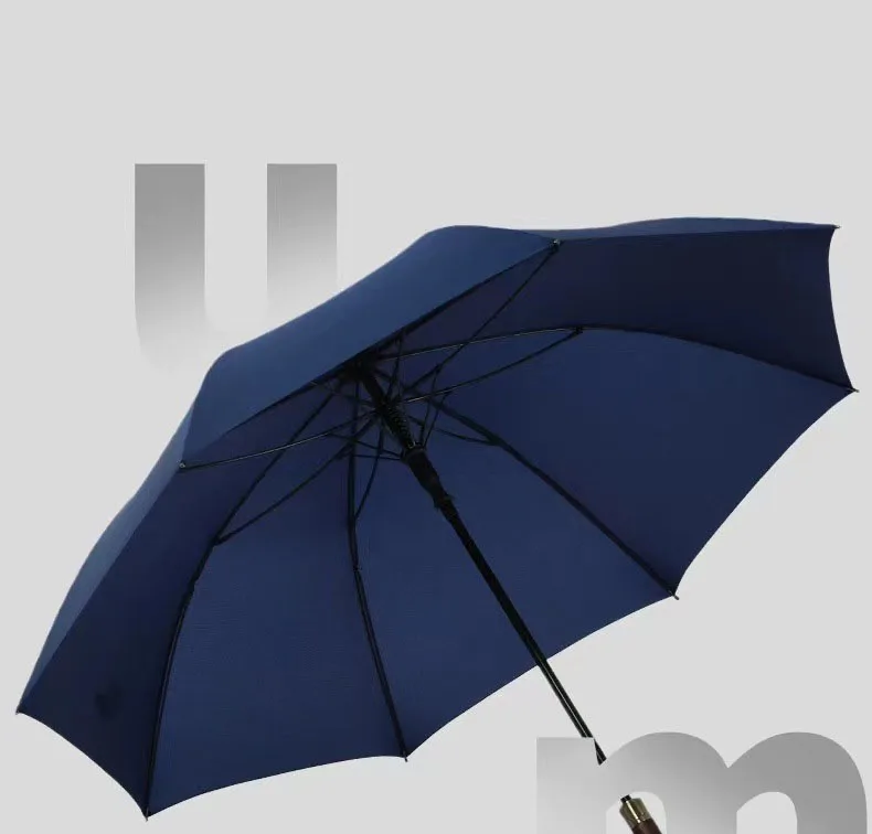 Custom Logo Business Gift Hotel Beach Umbrella Automatic Golf Umbrella Portable UV Sunshade Umbrella with Long Handle