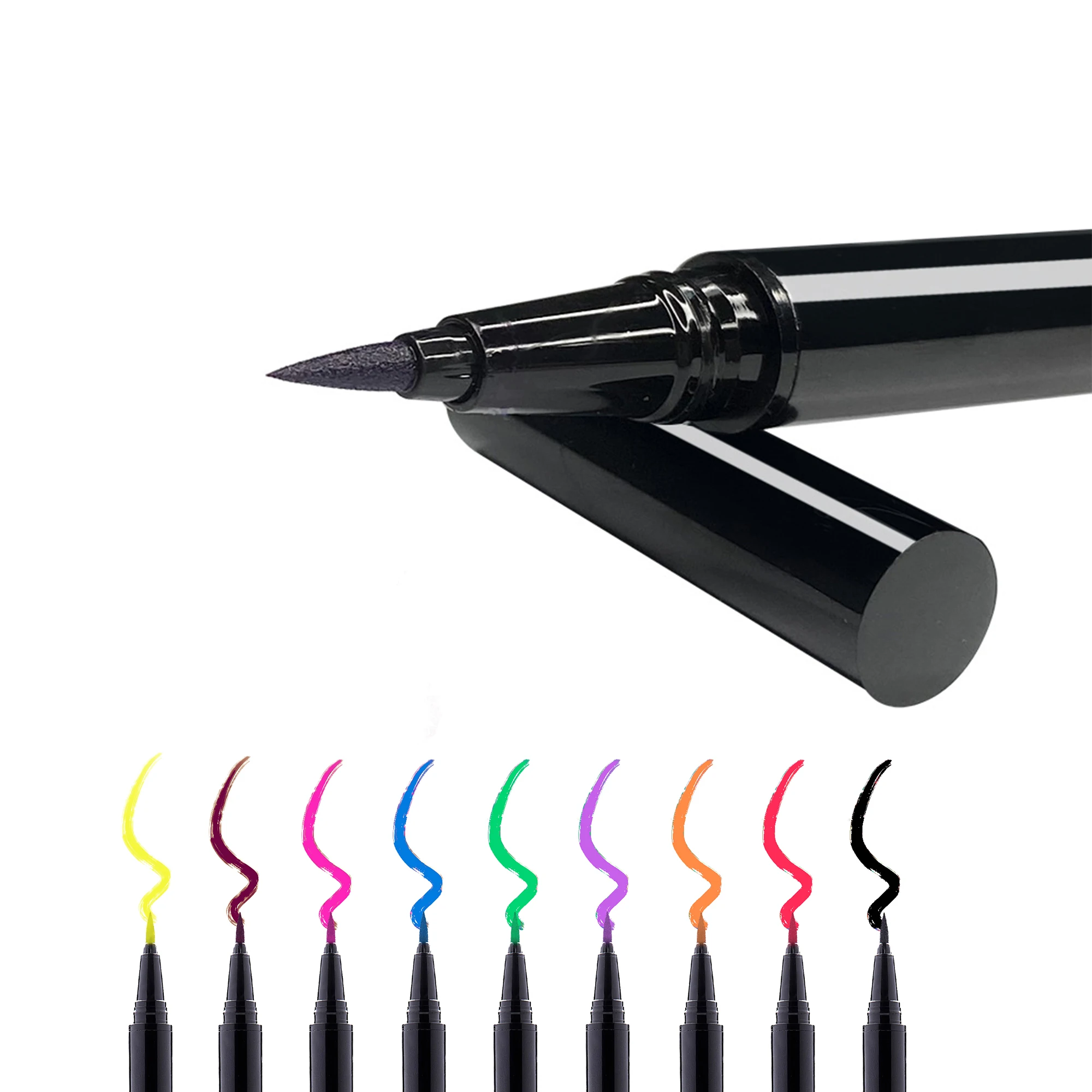 OEM Matte Eyeliner 36h Lasting Colorful Quick Dry Eyes Cosmetic 15 Colors Eyeliner for Eyes Liquid OEM ODM Private Label Service