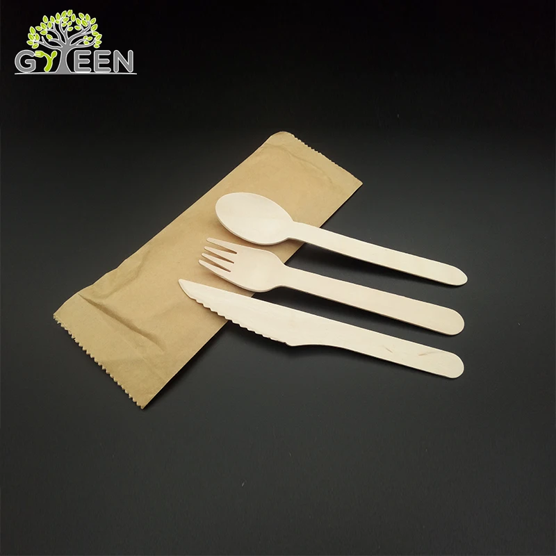 Eco-friendly Biodegradable Disposable Factory Price Wooden Spoon with OPP Bag