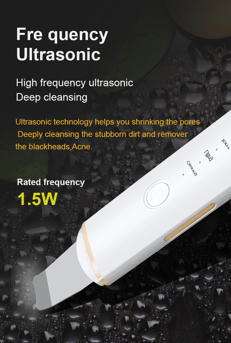 ultrasonic skin scrubber  spatula peeling blackhead remover deep face cleaning deep face cleaning machine