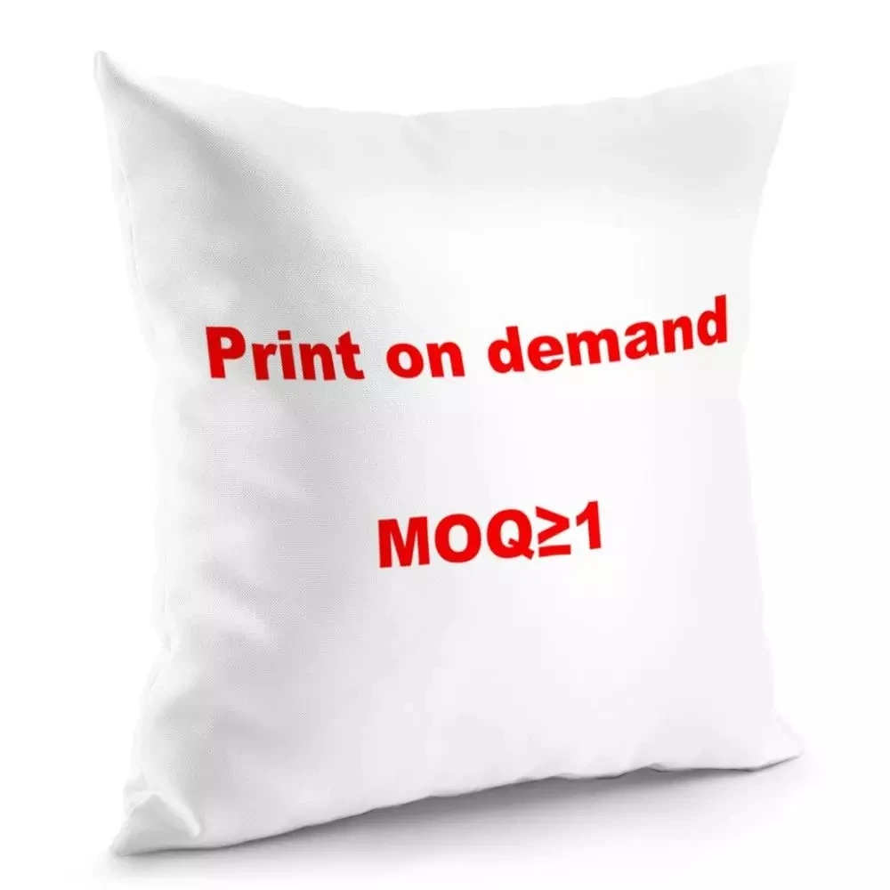 Wholesale Throw Pillow Case Custom 100% Polyester Decor Pillow Case With Zipper Print On Demand Luxury Pillow Case Cushion Cover