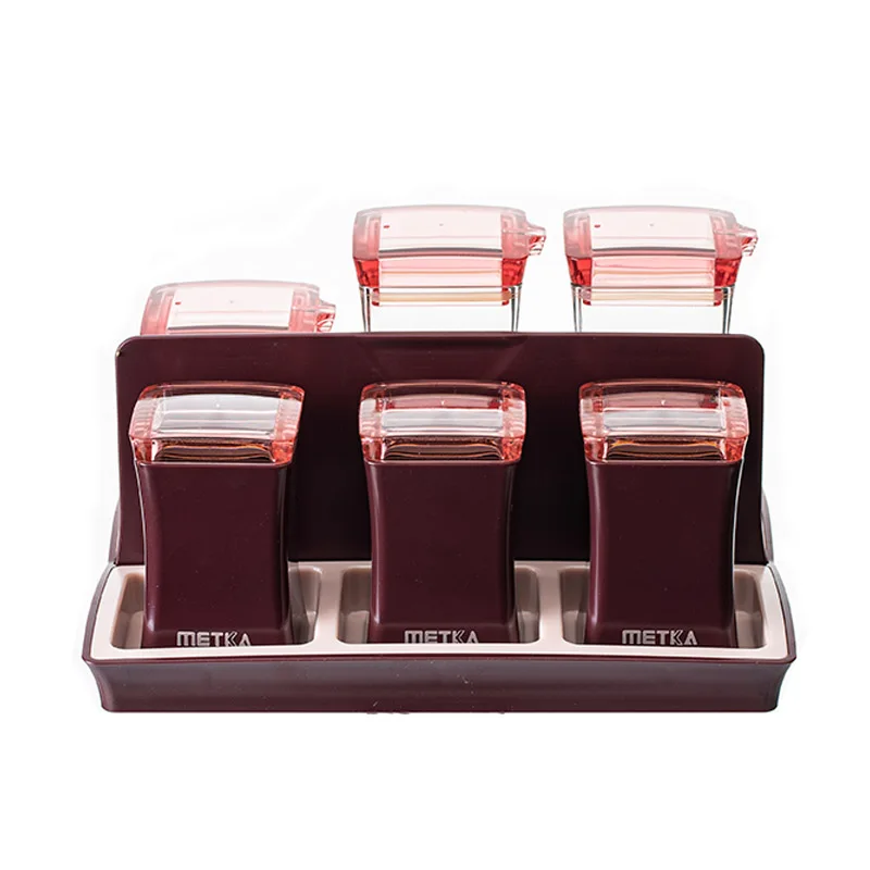 Seasoning Box Organizer Kitchen plastic condiment bottles containers