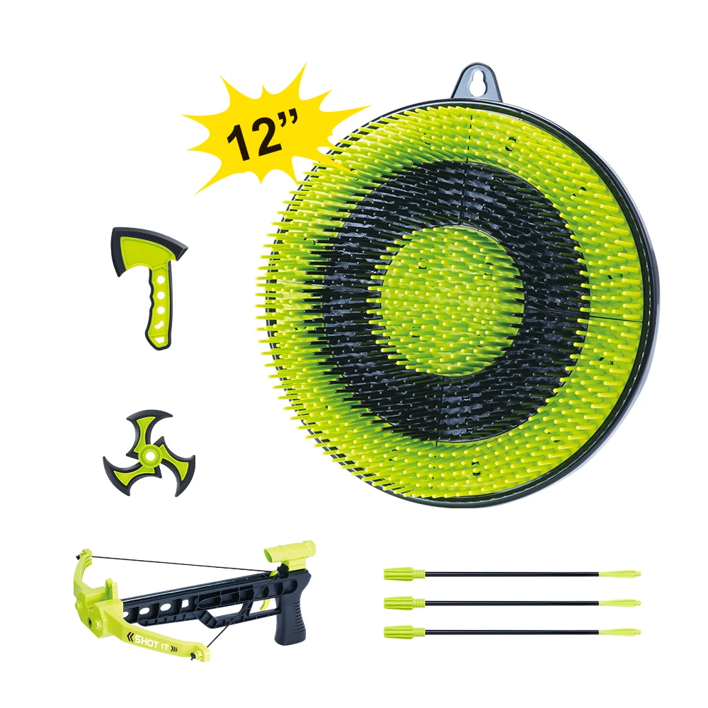 12 Inch Kids Archery Set 3 in1 Shooting Target Hang Darts Targets Game Crossbow Toy for Boys and Girls