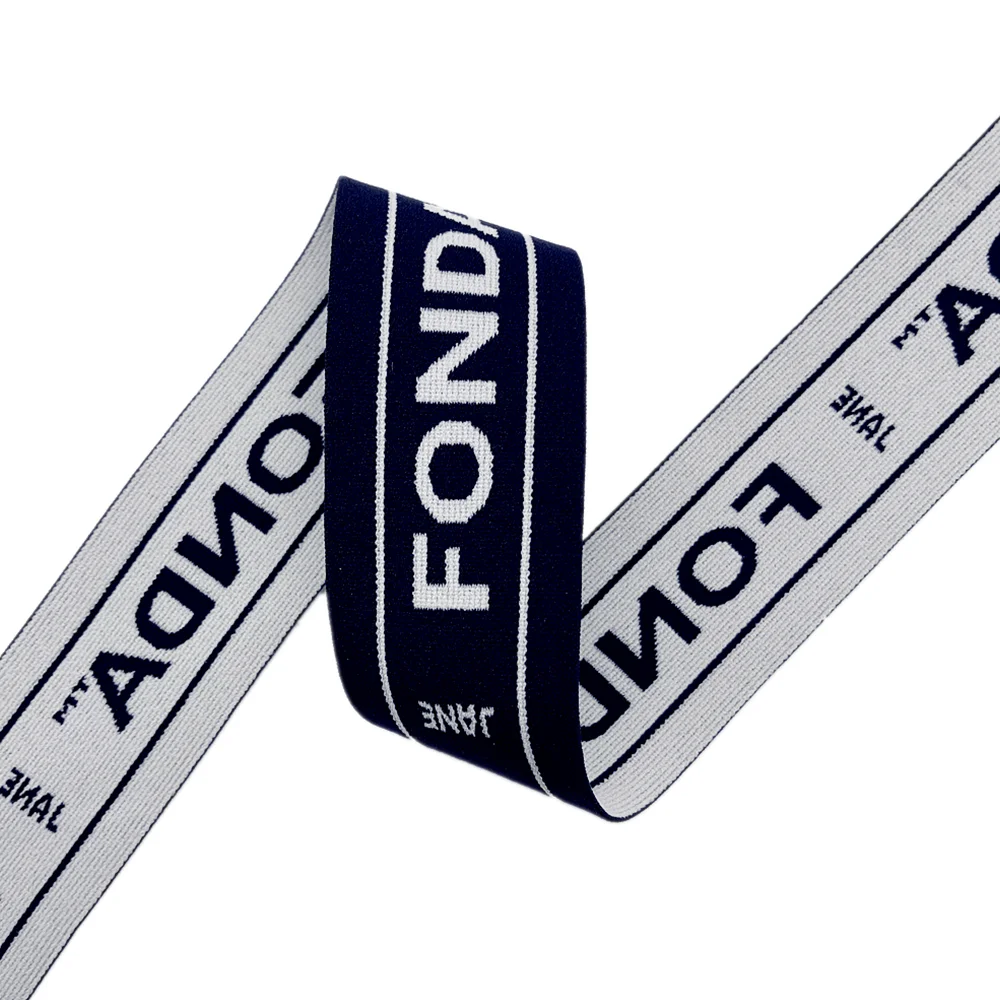 High fashion soft custom printed jacquard elastic band for underwear