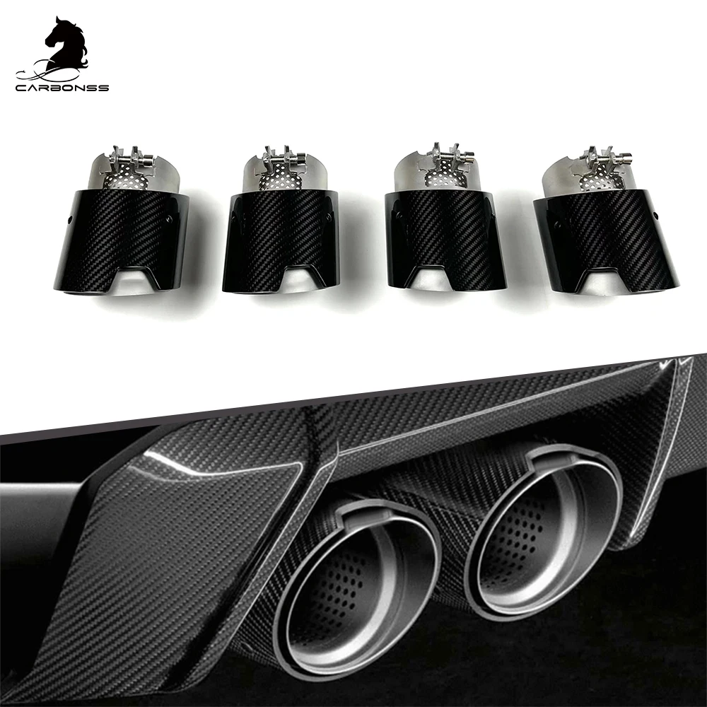Auto Part Carbon Fiber Exhaust Tips For BMW M3 M4 G80 G82