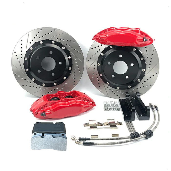 Jekit car high quality 4 pot Tesla caliper with 362x32 fit for Toyota previa front rim 19