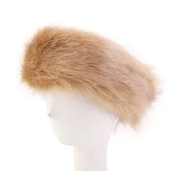 Выполненная на заказ теплая ухо теплым повязки на голову из искусственного меха зимняя 8 видов цветов из искусственного лисьего меха лента для волос для женщин