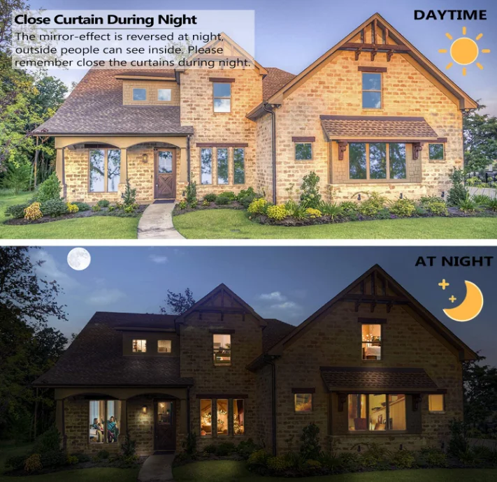 One way window film block heat anti looking window glass stickers window tint