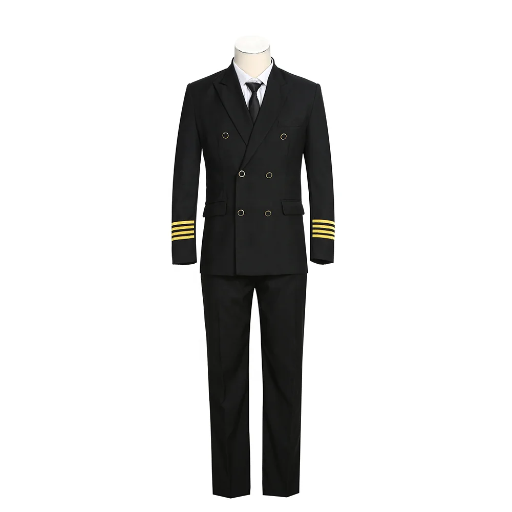 
Factory direct supply best selling quality assurance worldwide airline uniforms for mens pilot suits 