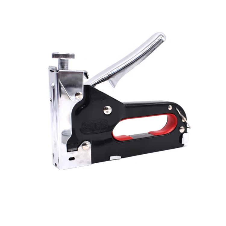 Hand Tool Portable Staple Gun Stapler Set Heavy Duty Wooden 3 in 1 1 Piece Silver DIY OEM 3 In1 Steel Nail Gun Manual Brad Nail