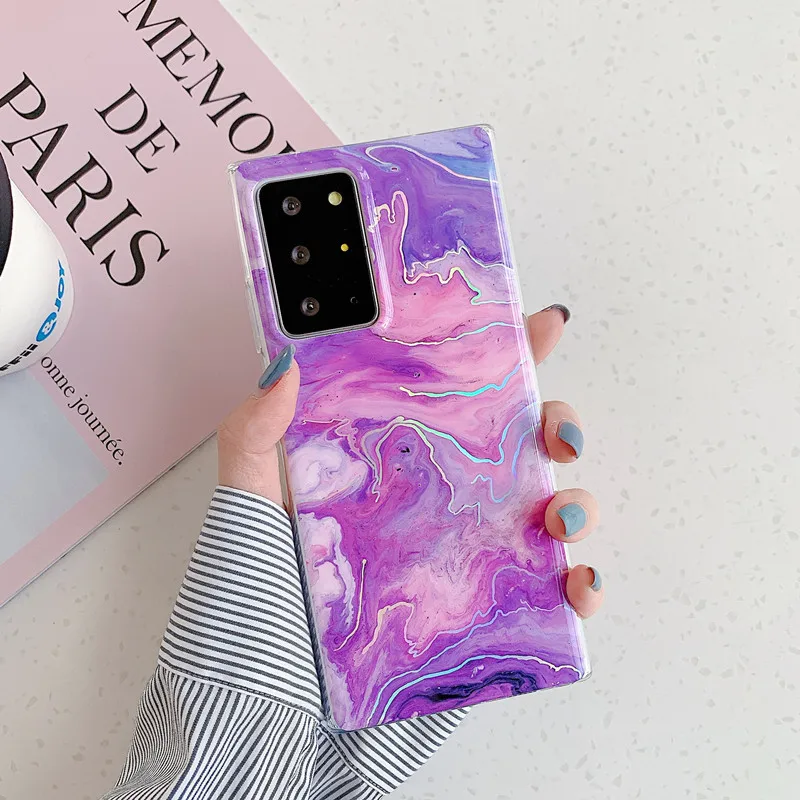 Чехол Fundas A32 для Samsung S21 Ultra Роскошный чехол телефона A72 A52 A21S A42 A12 FE Note 20 ультрамраморный