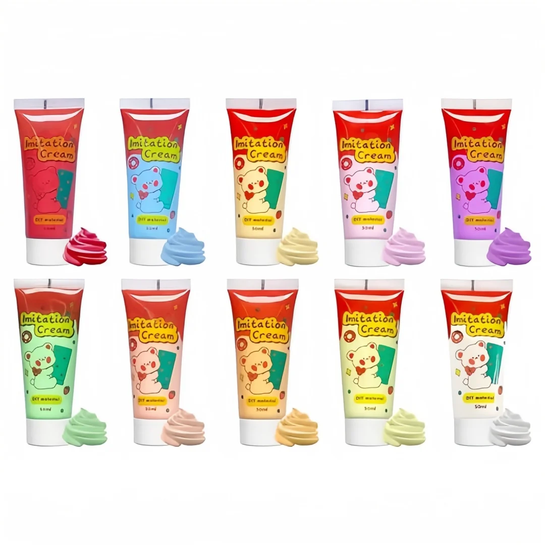 50ml Simulation Cream Adhesive Gel DIY  Whipped Cake Glue Handmade Phone Case Mirror Jewelry Accessories Playdough Slime