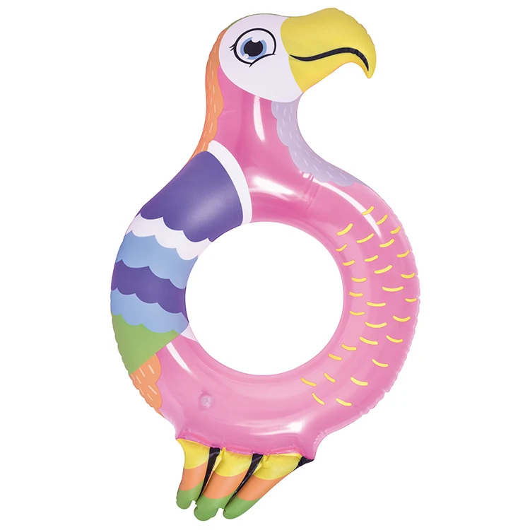 Wholesale Inflatable Parrot Swim Float Ring PVC Swimming Tube for Kid