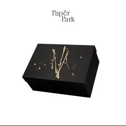 Ready to ship low moq luxury gift boxes bump bronzing gift paper box custom available