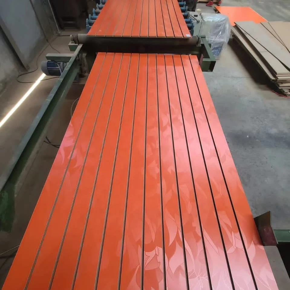 wood mdf plywood slatwall panel slat wall with groove Melamine Slotted MDF 15mm 16m