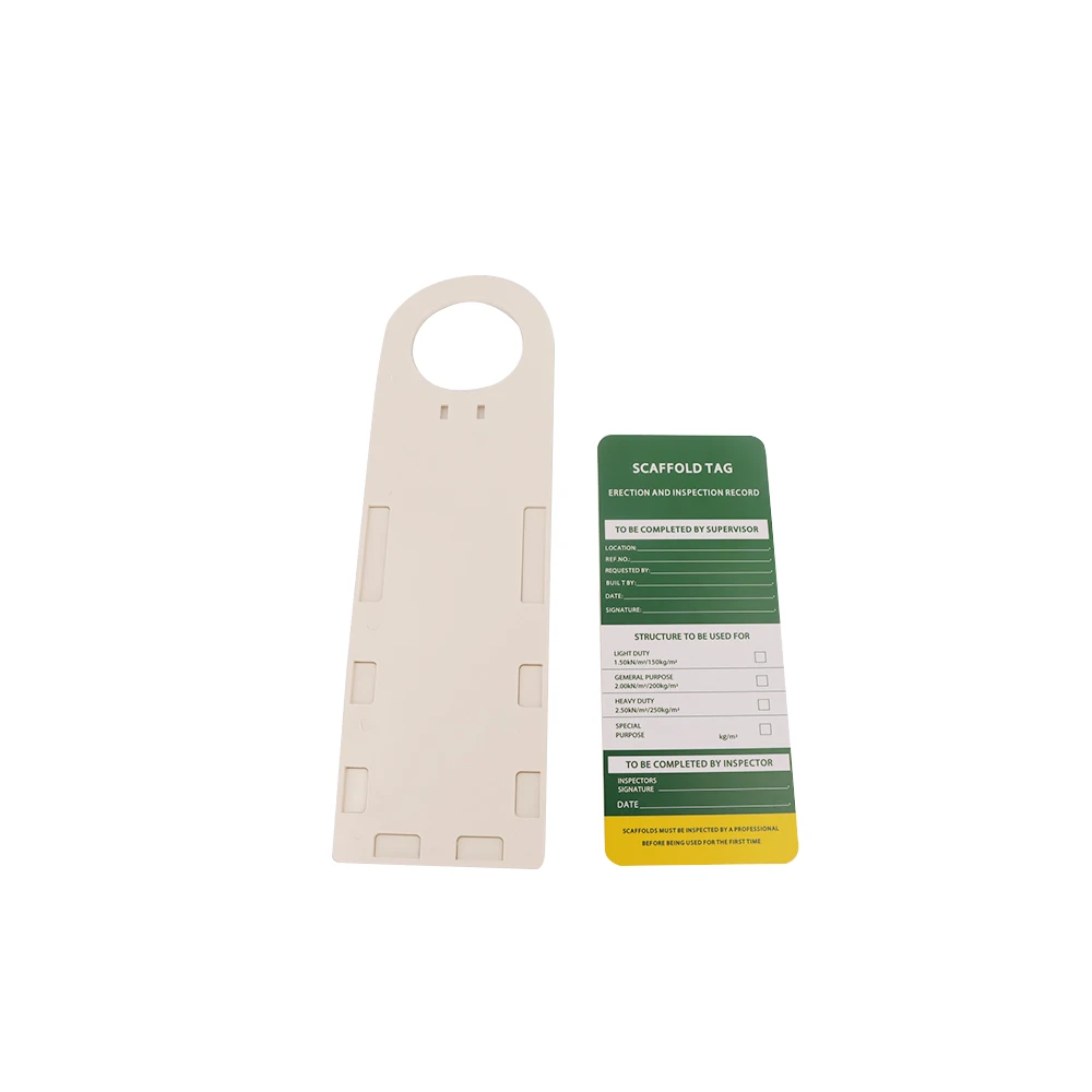 
plastic high quality plastic material scaffolding tag holder With PVC label tag holders scaffold scaffold tags holder 