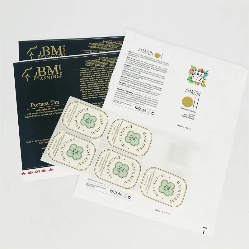Personalized Waterproof Vinyl Giveaway Printed Packaging Sticker Paper Labels Custom logo clear Pvc Sticker for Cosmetic Bottle
