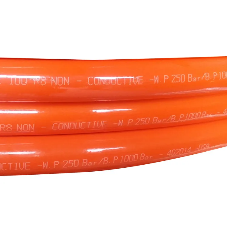 High quality 3/8 pin hole twin hydraulic hose non conductive thermoplastic oil hose gas hose