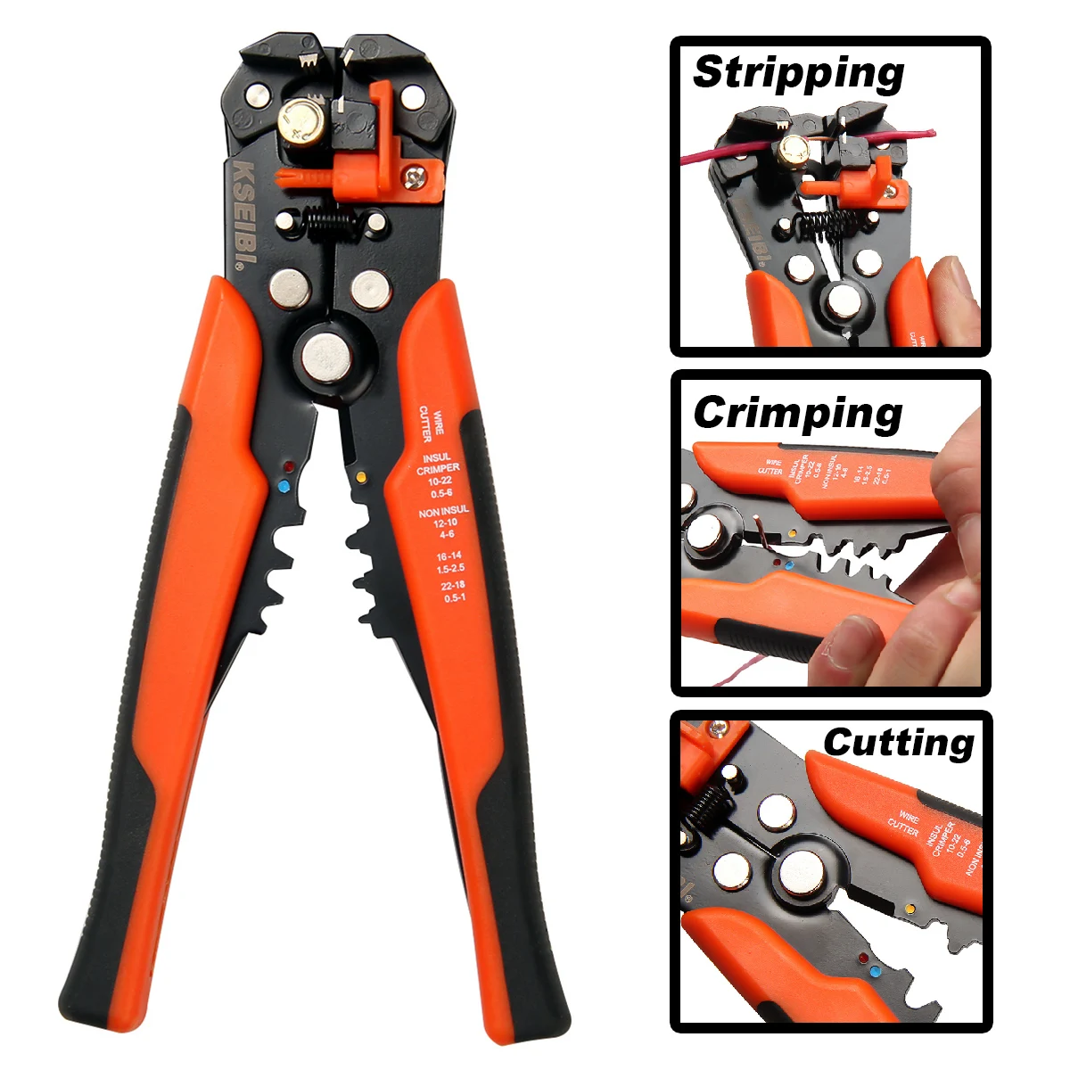 KSEIBI Automatic Wire Stripper Cable Cutting Pliers Tools Function Wire Stripper