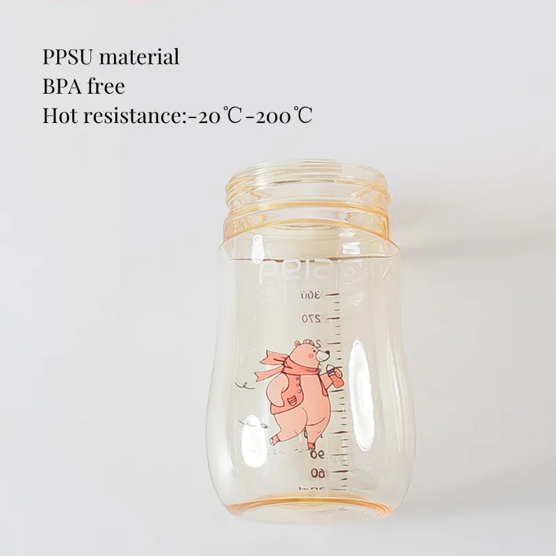 Customized Logo Wholesale Safety BPA Free Food Grade Drop Resistance High Temperature Disinfection PPSU Baby Feeding Bottle Set