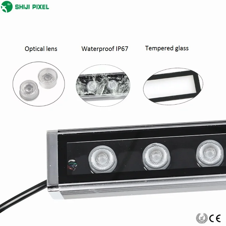 SHIJI Outdoor Facade Lighting LED Bar 3D Tube Light DMX512 RDM LED Uplights IP67 RGBW LED Wall Washer Light