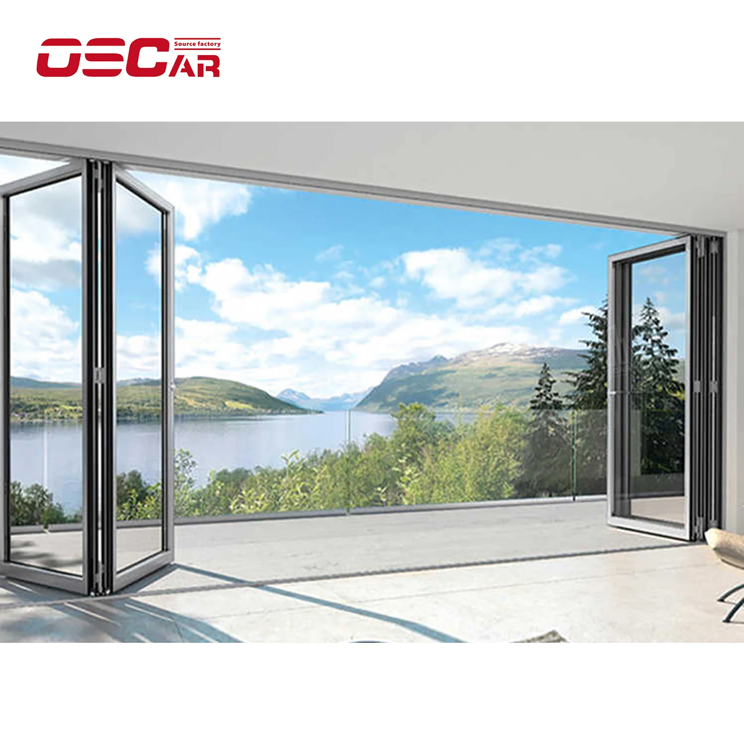 Oscaracso doors windows aluminum profile factory sliding swing folding glazing door customization for America