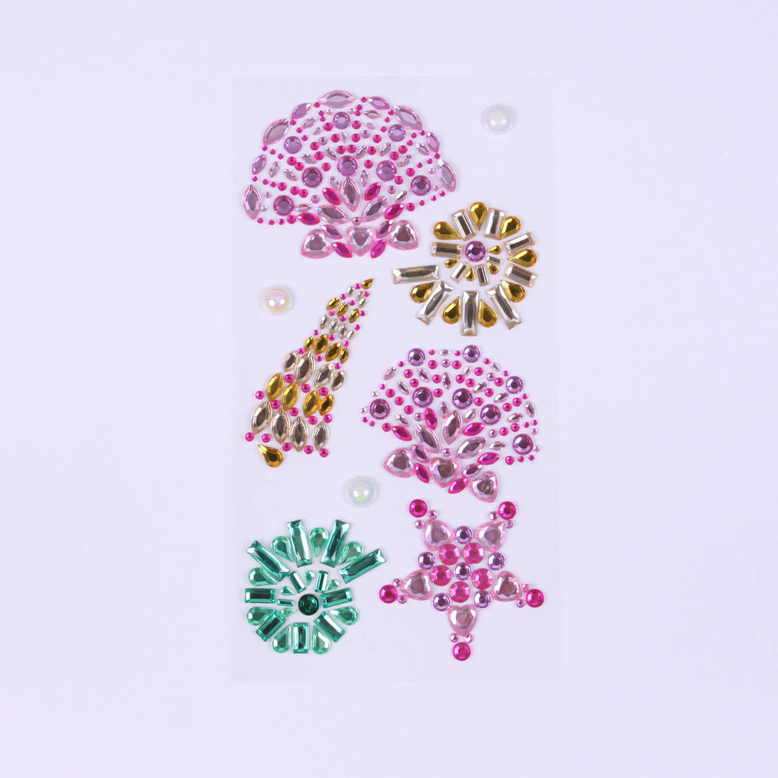 DIY Acrylic Stickers Girl Pearl Gem Diamond Patch Stage Drill for Stage Backdrop for Promotional Gifts